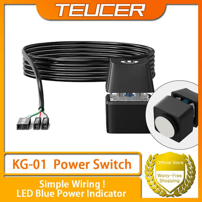 TEUCER Computer Desktop Switch Power Motherboard Switch Extension Cable Office and Home PC Power Button