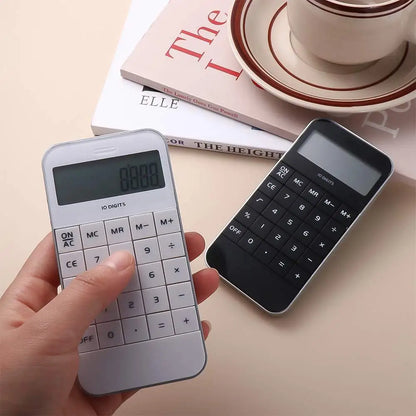Student Mini Office Pocket Promotional Cheap White Black Digit Calculator Electronic
