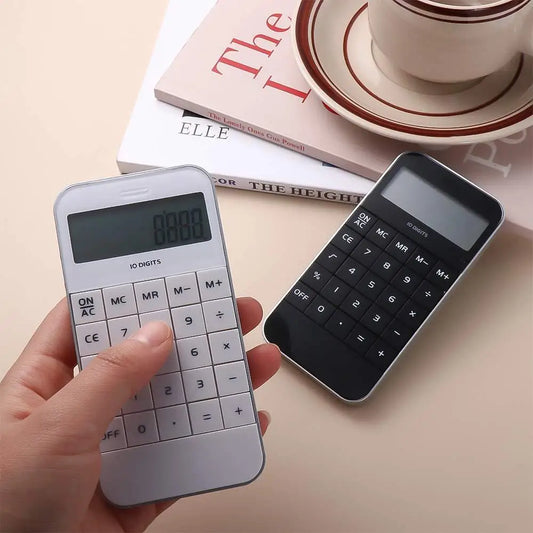 Student Mini Office Pocket Promotional Cheap White Black Digit Calculator Electronic Atlas Enterprise