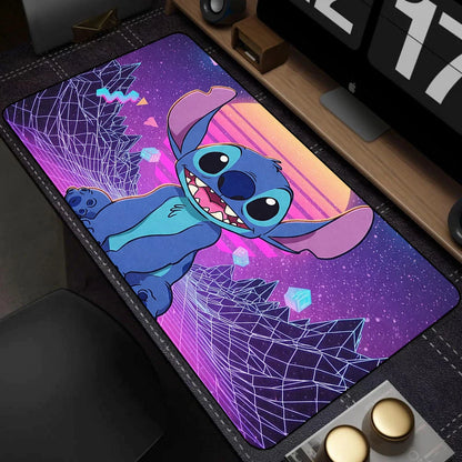 Cute Anime Stitch Mousepad Locking Edge Non-slip Mouse Pad HD Printing Computer Gamers Mausepad XXL Keyboard E-Sports Deskmat