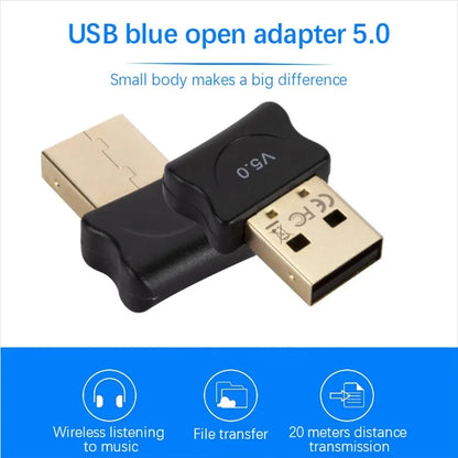 USB Bluetooth Adapter 5.0 Wireless USB Bluetooth Receiver Transmitter USB Bluetooth Audio Receiver Dongle for Computer PC Laptop