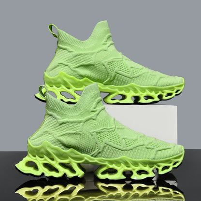 Men's Blade Type Shoes Breathable Shock Absorption Running Shoes  Non-Slip Shoes For Jogging Tennis Gym Casual Walking Sneakers