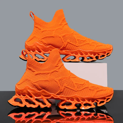 Men's Blade Type Shoes Breathable Shock Absorption Running Shoes  Non-Slip Shoes For Jogging Tennis Gym Casual Walking Sneakers