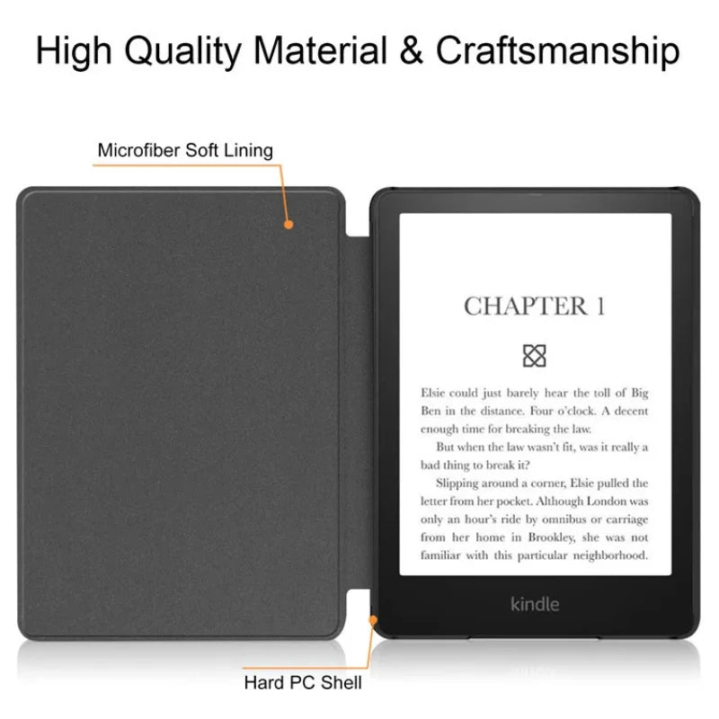For Kindle 10th Generation Case + Mini Gadgets Organizer Pouch 6'' J9G29R 2019 Leather Cover Auto Wake/Sleep Kindle Skin Funda