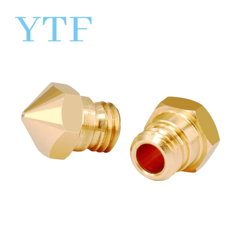 1-50PCS 3D Printers Parts MK10 Nozzle 0.2/0.3/0.4/0.5/0.6/ 0.8mm Copper M7 Threaded Part For Extrusion 1.75mm Filament Brass