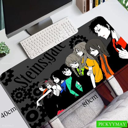 Steins Gate Mouse Pad Gamer Pad Big Gaming Mousepad XL Mouse Mat Keyboard Mat Desk Mat Table Carpet Mausepad Computer Laptop Pad