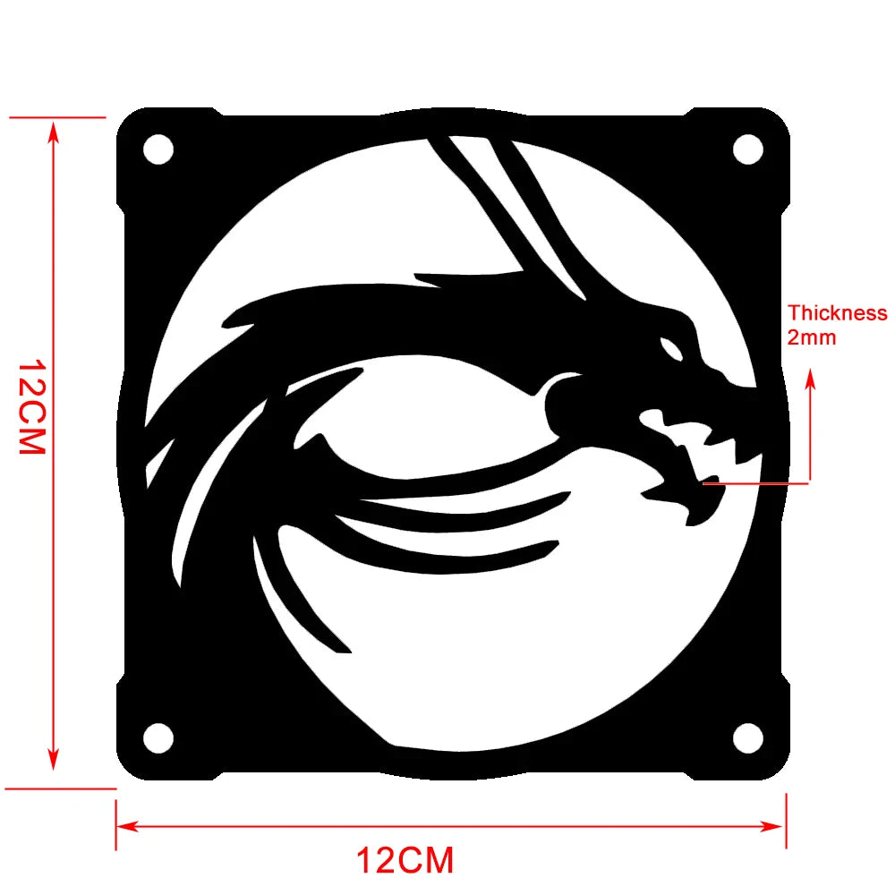 3Pcs/lot DIY 12cm*12cm Fan Radiator Grill Cover  Acrylic Fan Cover for 120mm Fan Cooling Logo for Computer Case Cooler