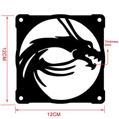 3Pcs/lot DIY 12cm*12cm Fan Radiator Grill Cover  Acrylic Fan Cover for 120mm Fan Cooling Logo for Computer Case Cooler