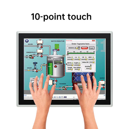 15-23.8 Inch Industrial Touch Screen Panel Pc Aluminum Case Embedded Front Ip65 All In One Industrial Panel Pc