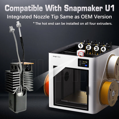 Toolhead Hot End For Snapmaker U1 Pre-installed Thermistor & Ceramic Heating Plate Quick Heating Hotend For U1 3D Printer Parts
